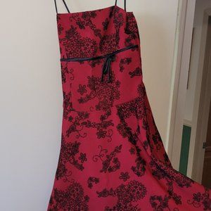 Red and Black cocktail dress